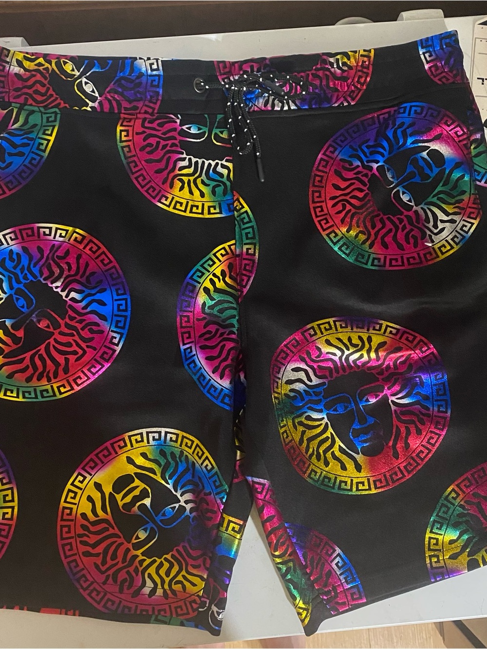 NYC Black Multi Holographic Print Top - Medium